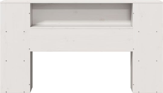 vidaXL Hölzernes Kopfstütze für Betten Weiß 141x82cm
