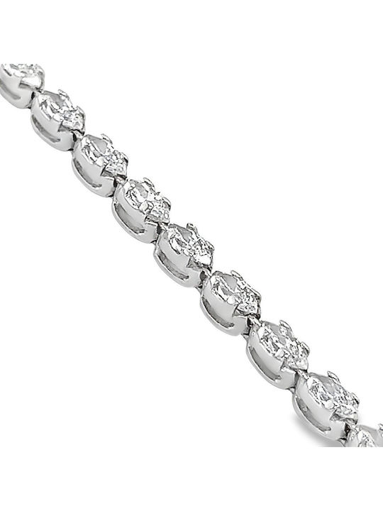 Xryseio Women's Bracelet Riviera made of White gold 14K with Zircon