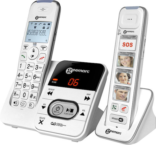 Geemarc Senior Landline Telephone Photo Mobility Pack 296 Keypad White