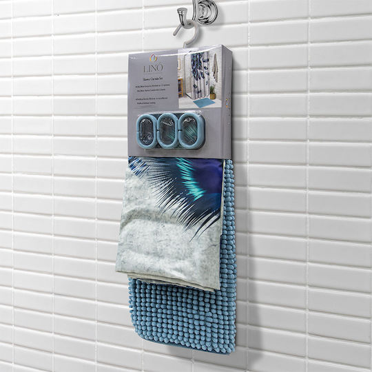 Lino Home Shower Curtain Fabric 180x200cm Pavao