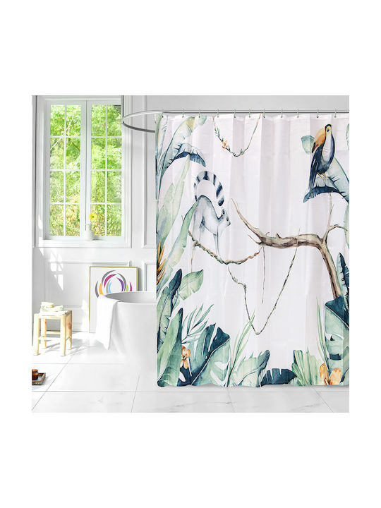 Lino Home Shower Curtain Fabric 180x200cm Rostra