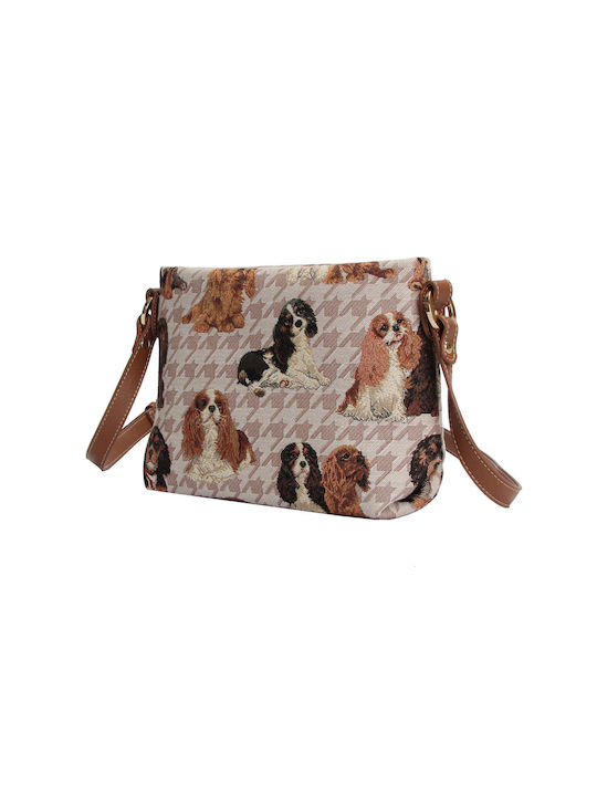 Signare Cavalier King Charles Spaniel Damen Tasche Crossbody Braun