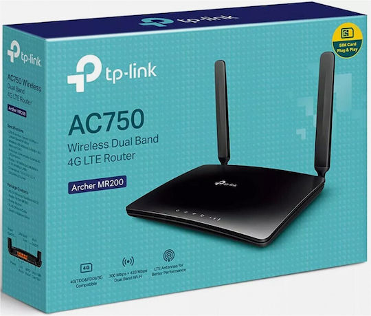 TP-LINK Archer MR200 v7 Wireless 4G Wi-Fi 5 cu 4 Porturi Ethernet