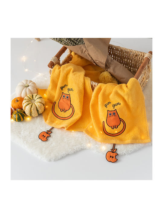 Milk&Moo Set Babyhandtücher 2 Stück Gelb