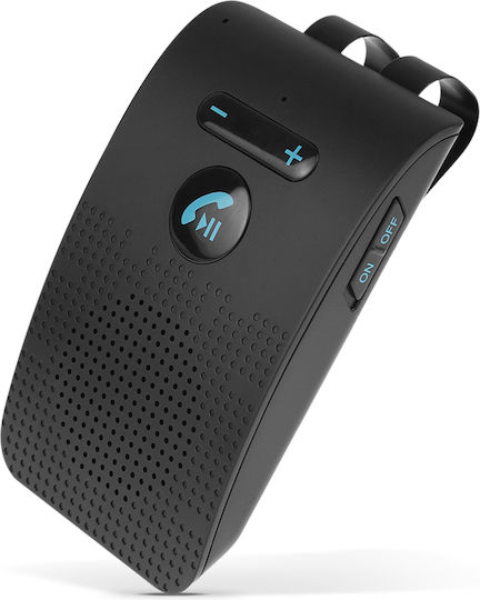 Kit auto Bluetooth 4.0 Hands Free Kx1 cu vizor solar, butoane multipunct, negru
