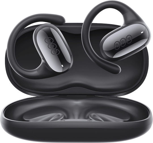 QCY Crossky GTR 2 Open Ear Bluetooth Handsfree Earphones with Sweat Resistance and Charging Case Black