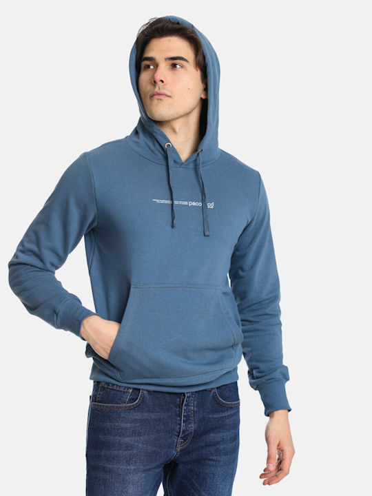 Paco & Co Herren Sweatshirt mit Kapuze Indigo