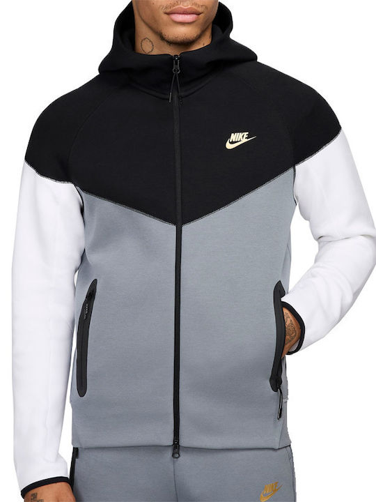 Tech Fleece Windrunner Ζακέτα με Κουκούλα Γκρι