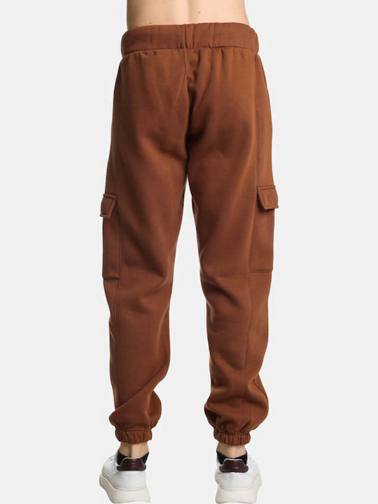 Cargo-Hose Jogginghose mit Gummizug Camel
