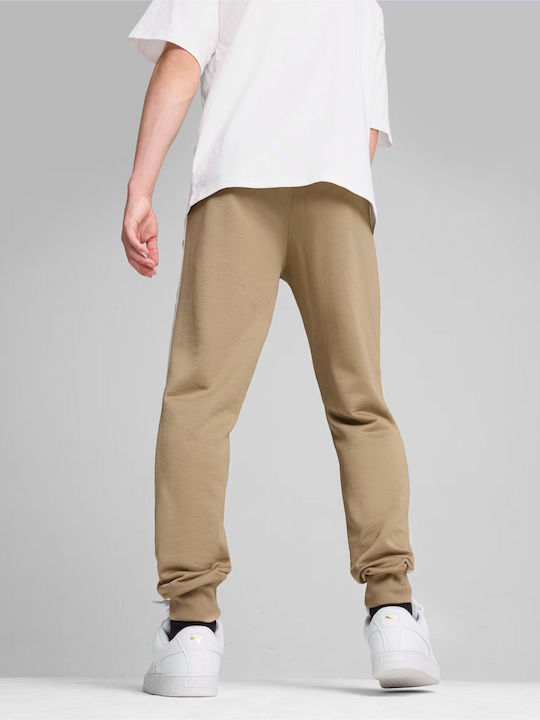 PUMA T7 Iconic Track Pants dryCELL Jogger Παντελόνι Μπεζ