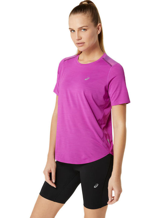 ASICS Women's Athletic Blouse Short Sleeve Purple