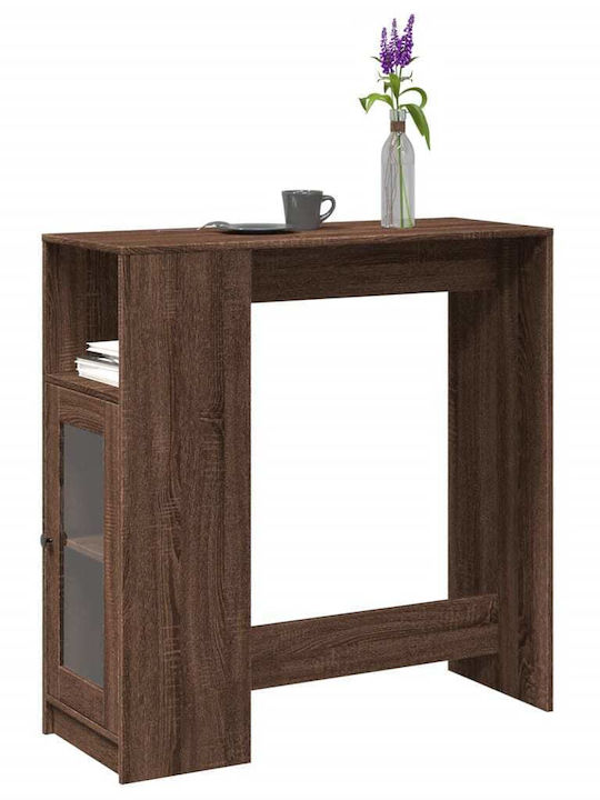 Table Bar Wooden Brown Oak 101x40x103.5cm