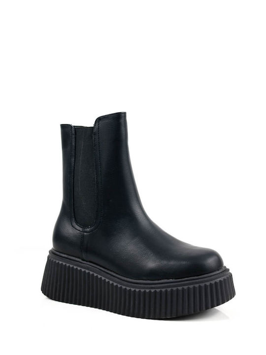 Black Chelsea Boots with Unique Sole