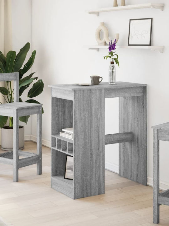 Vidaxl Bar Table Gray Sonoma 90x47.5x103.5cm Engineered Wood 1 Pc Gray