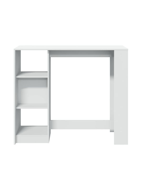 Vidaxl Console Table Shelf White 124x46x103.5cm Engineered Wood 1 Piece White