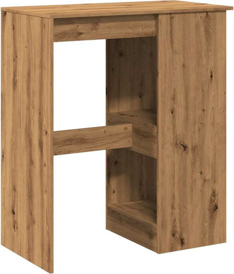 Vidaxl Bar Table Oak Rails 90x47.5x103.5cm Processed Wood 1 Piece Brown