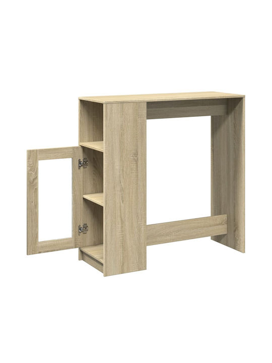 Vidaxl Τραπέζι Μπαρ Ράγες Sonoma Δρυς 101x40x103,5cm Επεξεργ Ξύλο 1 Τεμ Καφέ