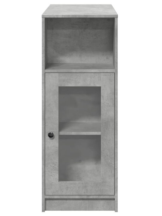 Vidaxl Τραπέζι Μπαρ Ράφια Γκρι Σκυρ 101x40x103,5cm Επεξεργ Ξύλο 1 Τεμ Γκρι