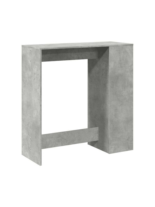 Vidaxl Τραπέζι Μπαρ Ράφια Γκρι Σκυρ 101x40x103,5cm Επεξεργ Ξύλο 1 Τεμ Γκρι