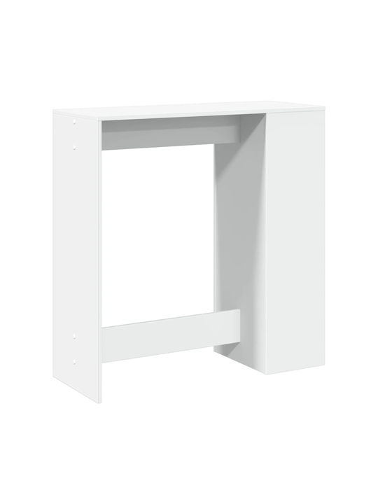 Vidaxl Bar Table with Shelves White 101x40x103.5cm Engineered Wood 1 Piece White