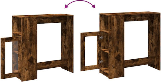 Vidaxl Bar Table Shelves Oak 101x40x103.5cm Engineered Wood 1 Piece Brown