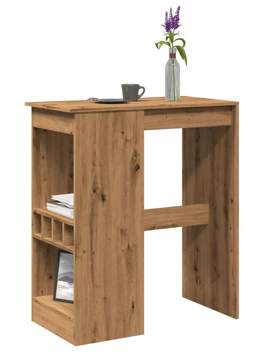 Vidaxl Bar Table Oak Rails 90x47.5x103.5cm Processed Wood 1 Piece Brown