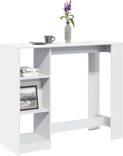 Vidaxl Konsolentisch Regal Weiß 124x46x103,5cm Holzwerkstoff 1 Stück Weiß