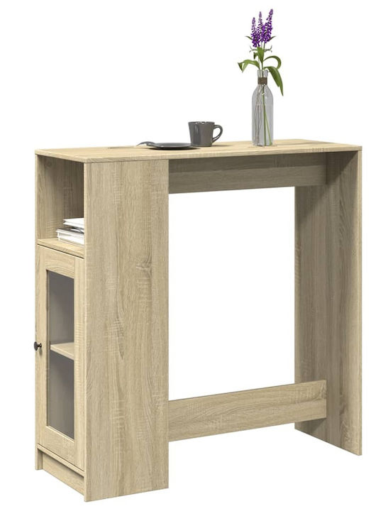 Vidaxl Τραπέζι Μπαρ Ράγες Sonoma Δρυς 101x40x103,5cm Επεξεργ Ξύλο 1 Τεμ Καφέ