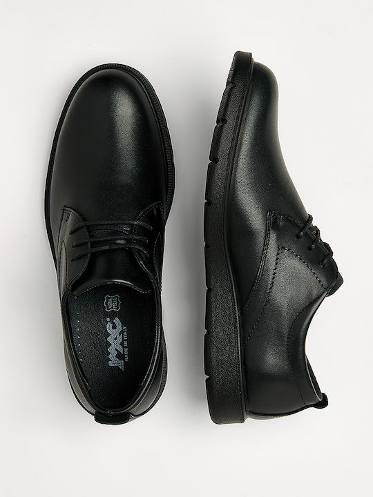 Leder Herren Freizeitschuhe Anatomisch Schwarz