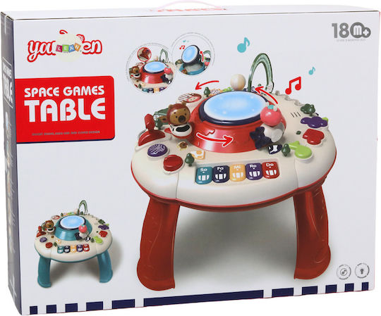 Lean Toys Τραπεζάκι Δραστηριοτήτων Interactive Educational με Μουσική, Φως και Ήχους για 18+ Μηνών