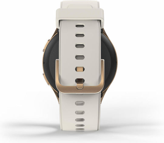 HAMA 8900 Aluminium 45mm Waterproof Smartwatch with Heart Rate Monitor (Gray-Gold)