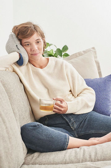 Ostrichpillow Pernă de călătorie Bumbac Albastru M25xL17xH7cm