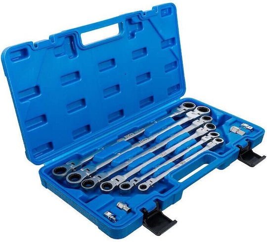 BGS Technic Σετ 10 Μονά Κλειδιά Πολύγωνα Σπαστά με Μηχανισμό Καστάνιας