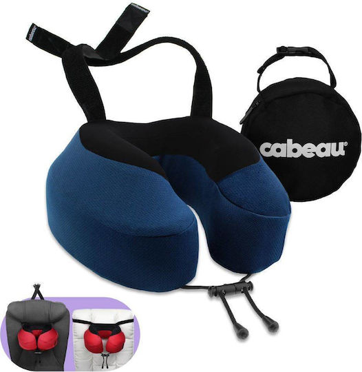 Cabeau Evolution S3 Μαξιλαράκι Ταξιδίου Memory Foam με Θήκη Μεταφοράς Μπλε