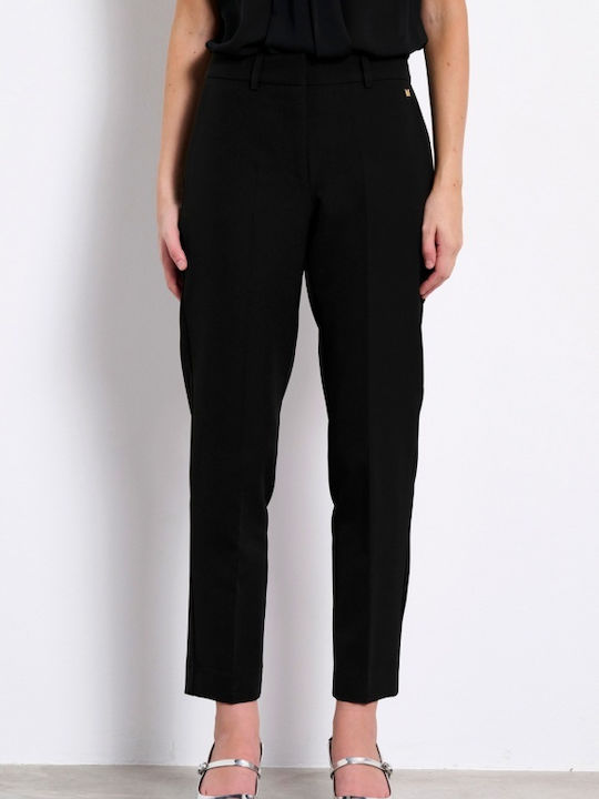 Matis Fashion Women's Black Set with High-waisted Trousers in Slim Fit