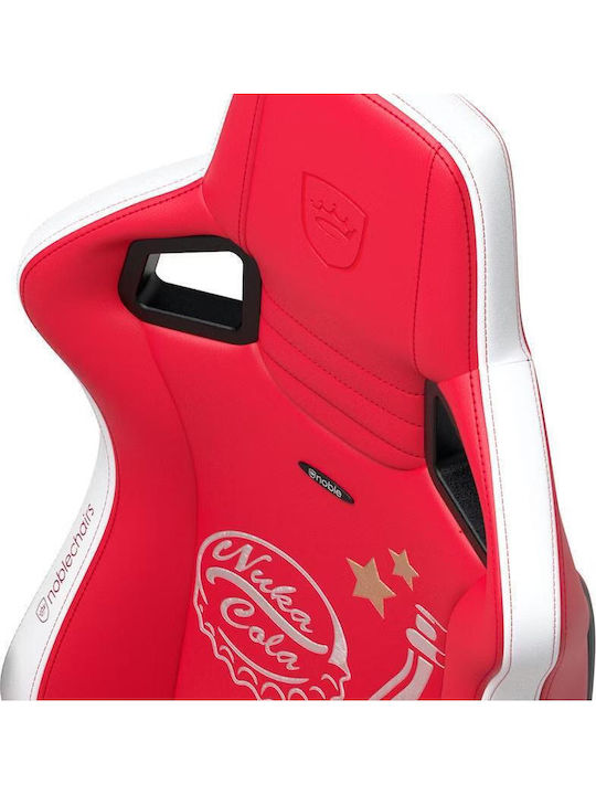 Noblechairs Epic Fallout Nuke Cola Edition Καρέκλα Gaming Δερματίνης με Ρυθμιζόμενα Μπράτσα Κόκκινο / Λευκό