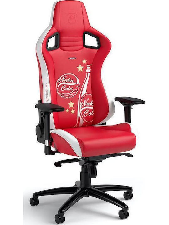Noblechairs Epic Fallout Nuke Cola Edition Καρέκλα Gaming Δερματίνης με Ρυθμιζόμενα Μπράτσα Κόκκινο / Λευκό
