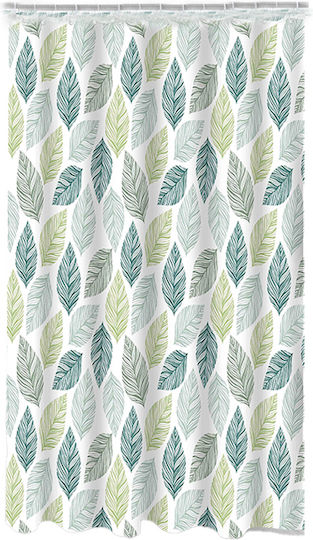 Ionion Shower Curtain 180x180cm Green Leaves