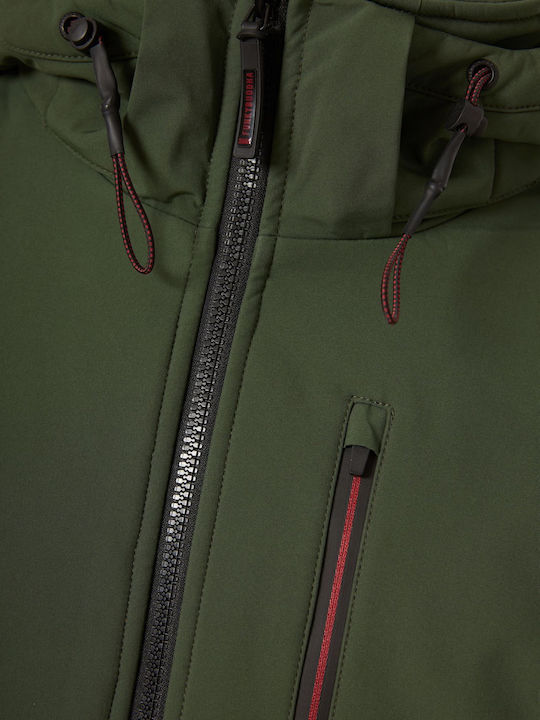 Χειμωνιάτικο Μπουφάν Softshell Αδιάβροχο και Αντιανεμικό Πράσινο