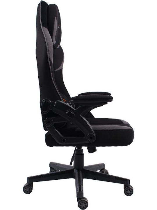 Raptor Fury Fabric Gaming Chair with Adjustable Arms Gray