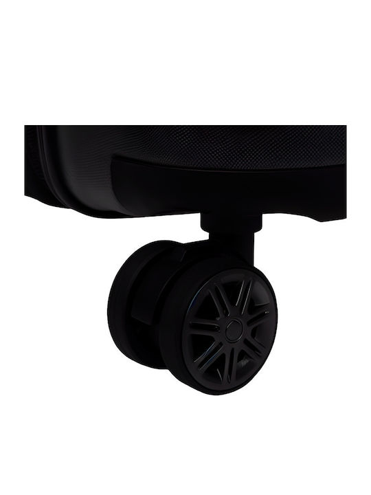 Airtex Paris Μεσαία Βαλίτσα Ταξιδίου Σκληρή Μαύρη με 4 Ρόδες Ύψους 65εκ.