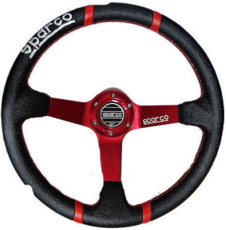 Sparco Car Steering Wheel with 35cm Diameter Black