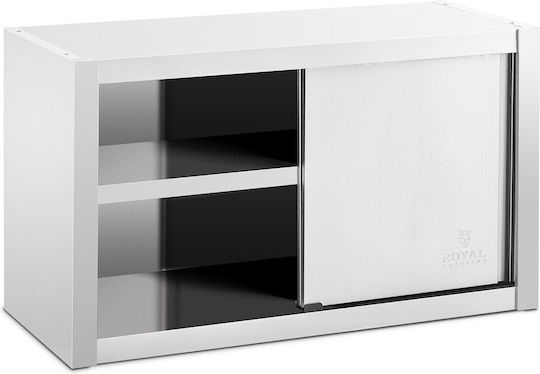 Гастрономически стенен шкаф с плъзгащи врати стомана 100 x 45 x 60 см