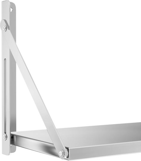 Folding Wall Shelf Food Service Stainless Steel 40 Kg Capacity 100 x 30 cm