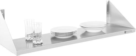 Single 90cm Stainless Steel Wall-mounted Shelf