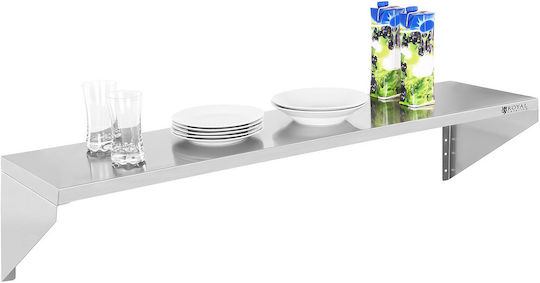 Single 120 Cm Stainless Steel Wall-mounted Shelf