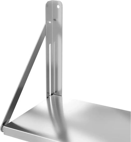 Klappbares Wandregal Gastronomie aus Edelstahl 40 kg Tragkraft 60 x 30 cm