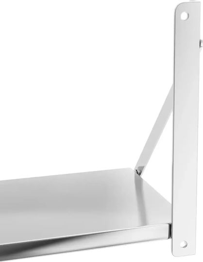 Klappbares Wandregal Gastronomie aus Edelstahl 40 kg Tragkraft 60 x 30 cm