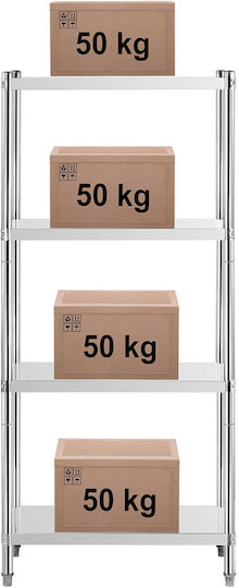 Metal Storage Shelf Gastronomy Up To 200 Kg 80 X 40 X 180 Cm