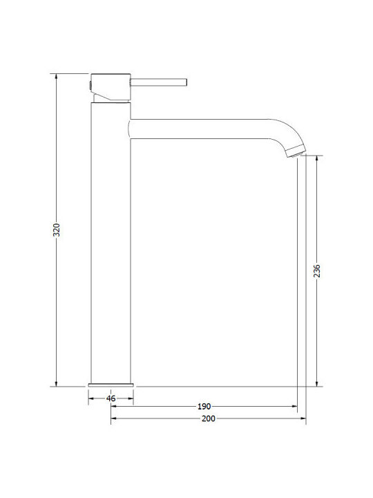 Viospiral Mixing Tall Sink Faucet Silver